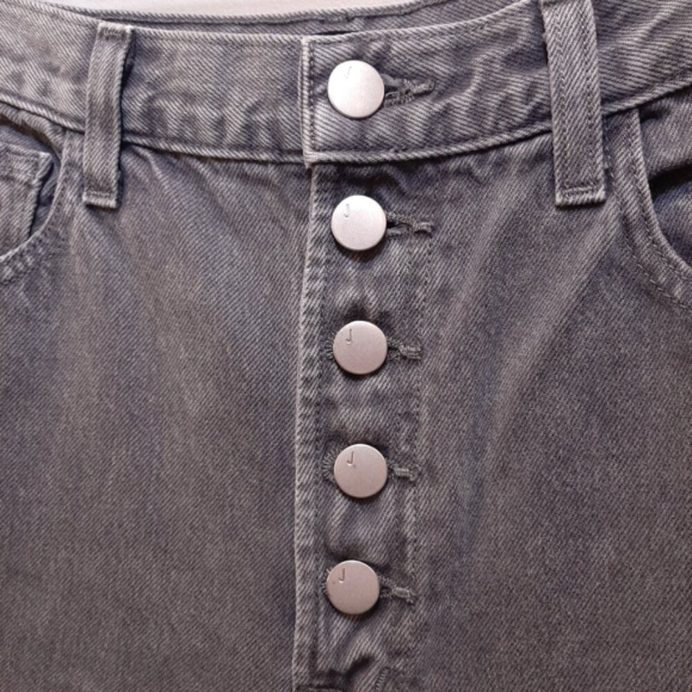 J Brand Heather Button Fly Jeans High Rise Mom Straight Cropped Haven Size 27 - Picture 7 of 15